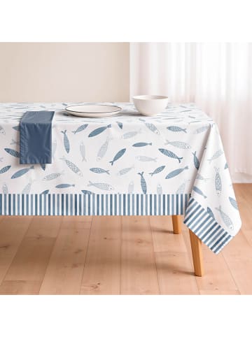 Mint Rugs Obrus "Summer Special Famara" w kolorze biało-niebieskim