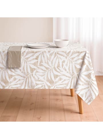 Mint Rugs Obrus "Floral And Tropical Tesa" w kolorze beżowo-białym