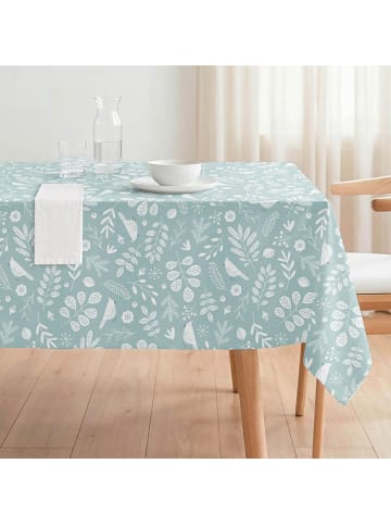 Mint Rugs Tischdecke "Gorrion" in Türkis/ Weiß