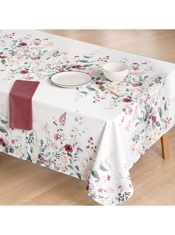 mint Deco Tischdecke "Rosalia" in Weiß/ Grün/ Rot