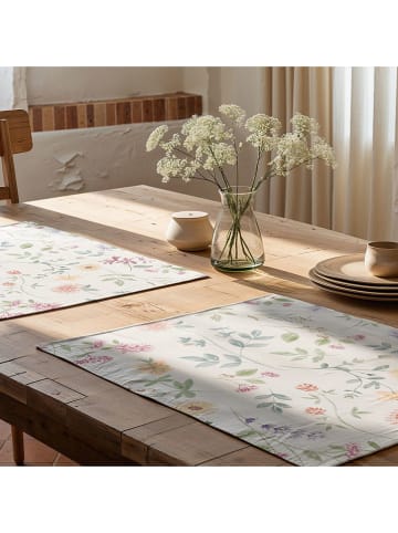 Mint Rugs Podkładki stołowe (2 szt.) w kolorze biało-żółto-zielonym - 50 x 40 cm