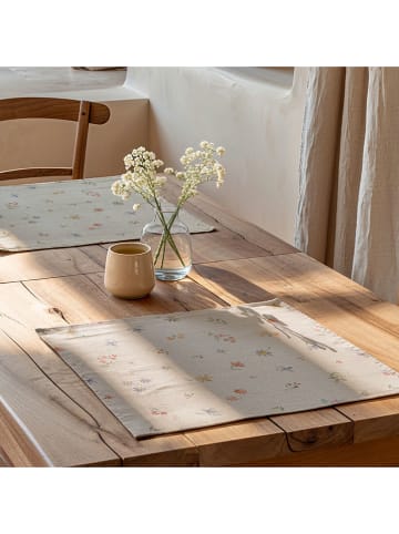 Mint Rugs 2er-Set: Tischsets "Shayla" in Creme/ Grün - (L)50 x (B)40 cm