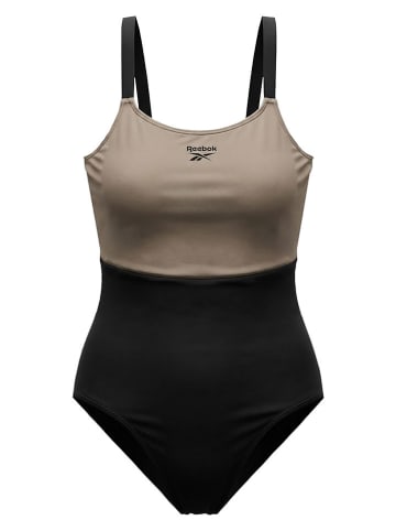 Reebok Strój kąpielowy "Beverly" w kolorze czarno-beżowym