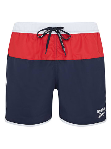 Reebok Szorty kąpielowe "Troy" w kolorze granatowo-czerwono-białym