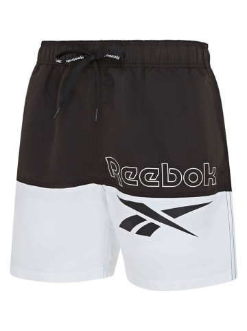 Reebok Badeshorts "Rory" in Schwarz/ Weiß