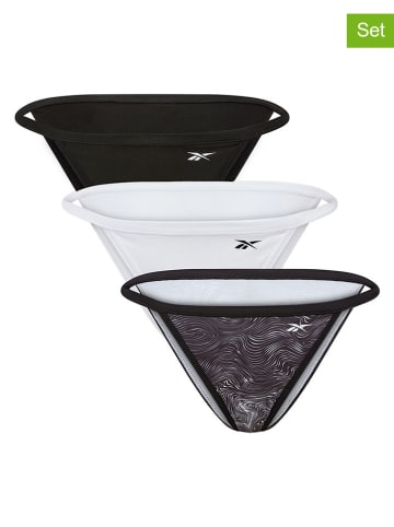 Reebok Figi (3 pary) w kolorze czarno-białym