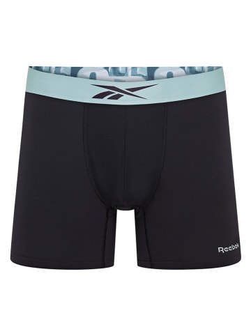 Reebok Bokserki (3 pary) "Shand" w kolorze czarno-zielono-szarym