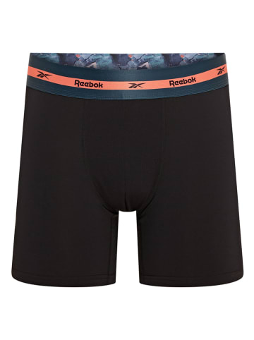 Reebok Bokserki (3 pary) "Luther" w kolorze szaro-turkusowo-czarnym