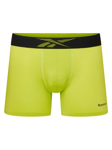 Reebok Bokserki (3 pary) "Mowatt" w kolorze czarno-limonkowo-niebieskim