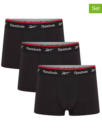 Reebok Bokserki (3 pary) "Redgrave" w kolorze czarnym