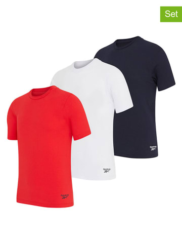 Reebok Koszulki (3 szt.) w kolorze czerwonym, białym i granatowym