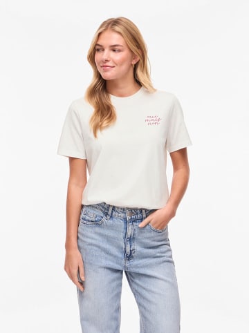 Vila Shirt "Visybilla Cherry" in Weiß