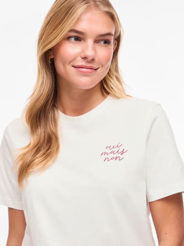 Vila Shirt "Visybilla Cherry" in Weiß