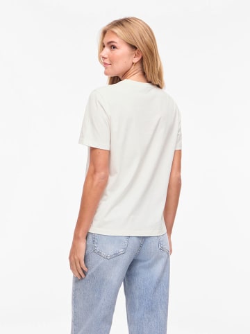 Vila Koszulka "Visybilla Cherry" w kolorze białym