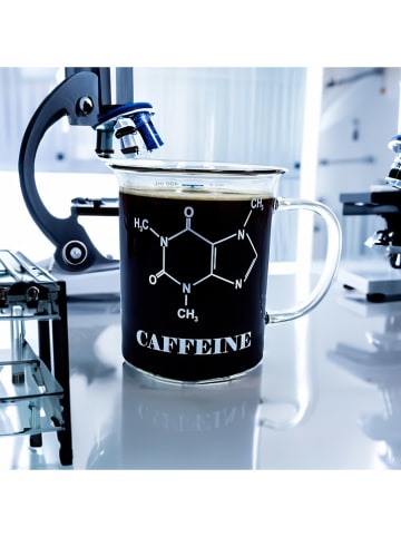 MAD MONKEY Tasse "Chemistry" in Transparent/ Schwarz