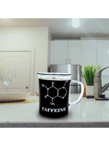 MAD MONKEY Tasse "Chemistry" in Transparent/ Schwarz