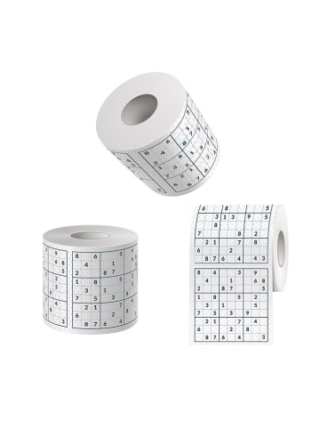 MAD MONKEY Papier toaletowy Sudoku "Mad Monkey" w kolorze białym