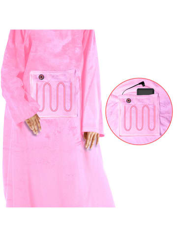 MAD MONKEY Beheizbare Decke "Mad Monkey" in Pink - (L)140 x (B)170 cm