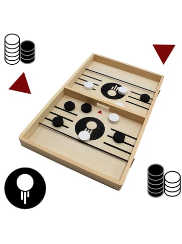 MAD MONKEY Gra planszowa "Mad Monkey - Sling Puck" w kolorze beżowym