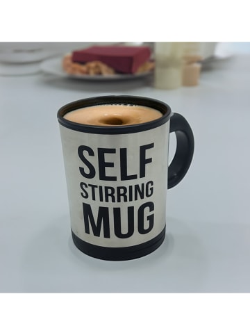 MAD MONKEY Selbstrührende Tasse "Mad Monkey" in Grau