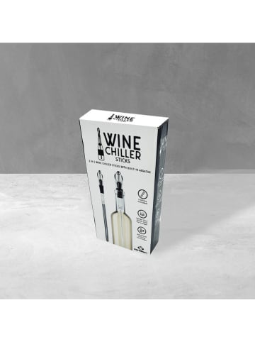 MAD MONKEY Pałeczki (2 szt.) w kolorze srebrnym do schładzania wina