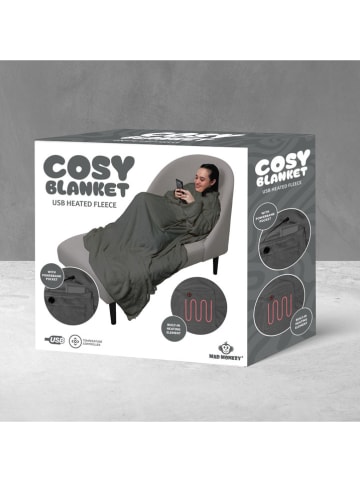 MAD MONKEY Beheizbare Decke mit Ärmeln in Grau