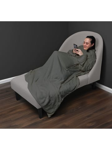 MAD MONKEY Verwarmde deken met Ärmeln grijs