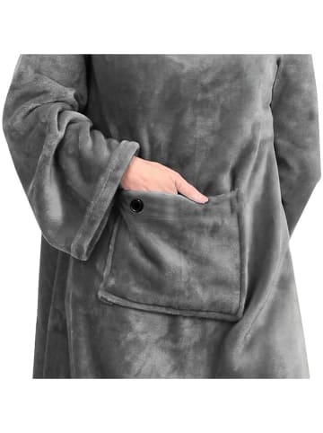 MAD MONKEY Verwarmde deken met Ärmeln grijs