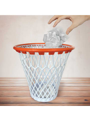 MAD MONKEY Kosz "Basketball" w kolorze biało-czerwonym na śmieci