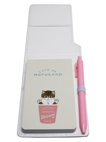 mofusand 2tlg. Set: Notizbuch und Kugelschreiber "Mofusand" in Weiß/ Rosa