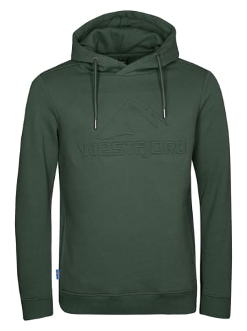 Westfjord Hoodie "Gullfoss" in Dunkelgrün
