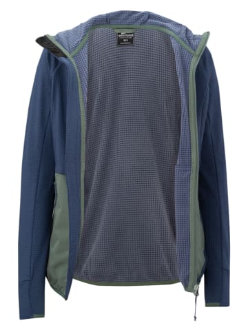 Westfjord Fleecejacke "Thingvellir" in Dunkelblau/ Grün