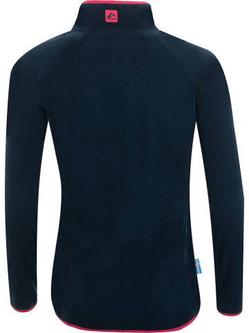 Westfjord Fleecepullover "Hekla" in Dunkelblau/ Pink