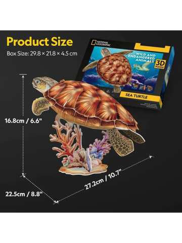 CubicFun 31-częściowe puzzle 3D "Sea turtle" - 8+