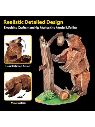 CubicFun 88-częściowe puzzle 3D "Brown bear" - 8+