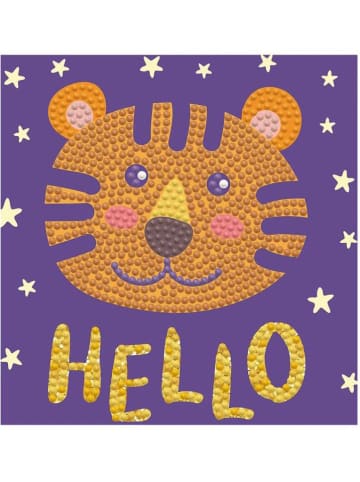 DIAMOND DOTZ Kreativset "Diamond Painting Hallo Tiger" - ab 6 Jahren