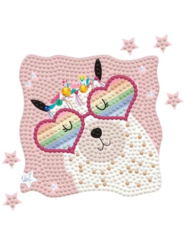 DIAMOND DOTZ Kreativset "Diamond Painting Lama Regenbogen" - ab 6 Jahren