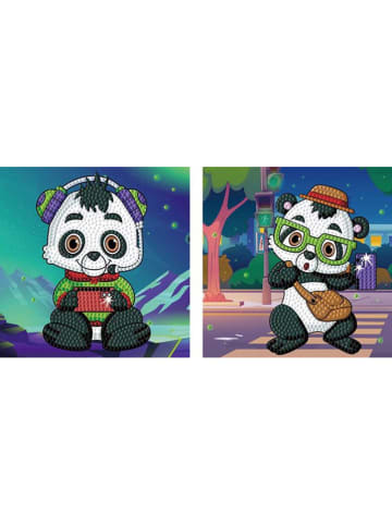 DOTZIES BY DIAMOND DOTZ Zestaw kreatywny "Diamond Painting Panda bears" - 6+