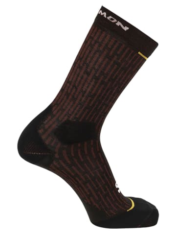 SALOMON Skarpety funkcyjne "Ultra Glide Crew" w kolorze czarno-czerwonym