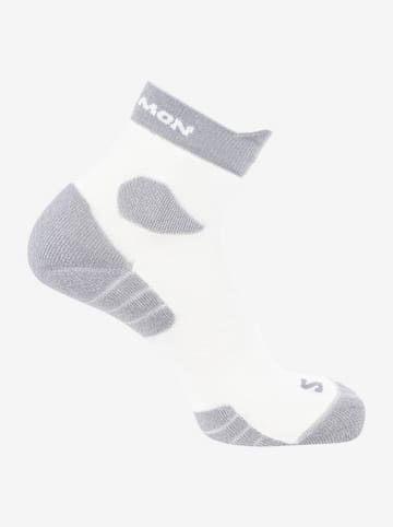 SALOMON Funktionssocken "Aero Ankle"  in Weiß/ Grau