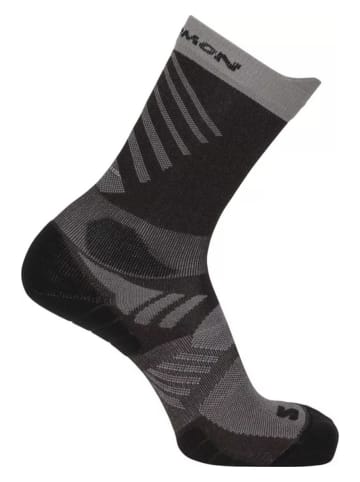 SALOMON Sportsokken "Aero Crew" zwart/grijs