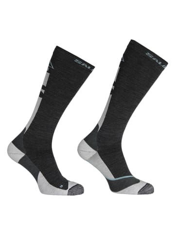 SALOMON Skarpety narciarskie "MTN" w kolorze antracytowo-błękitnym