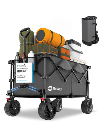 Sekey Bollerwagen "Sekey XXL Plus" in Grau - (B)101 x (H)57 x (T)92 cm