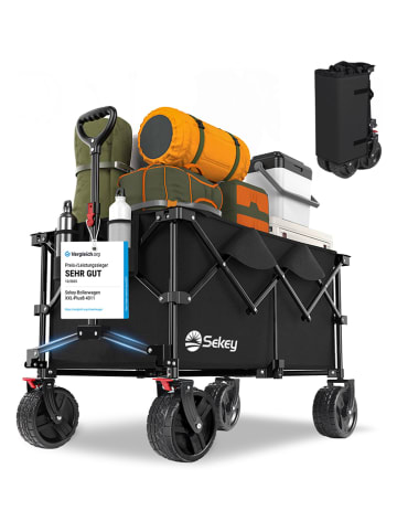Sekey Bollerwagen "Sekey XXL Plus" in Schwarz - (B)101 x (H)57 x (T)92 cm