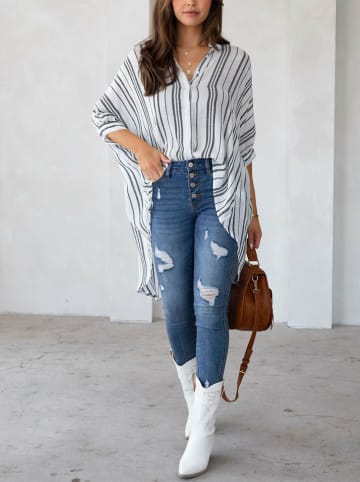 LA Angels Bluse in Creme/ Schwarz