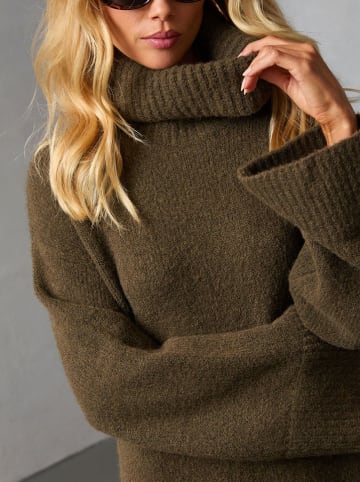 LA Angels Sukienka dzianinowa w kolorze khaki