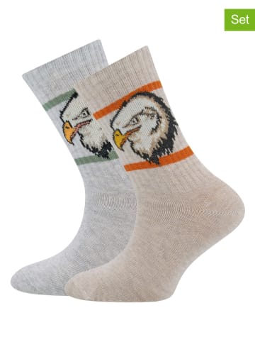 ewers 2er-Set: Tennissocken in Beige/ Hellgrau