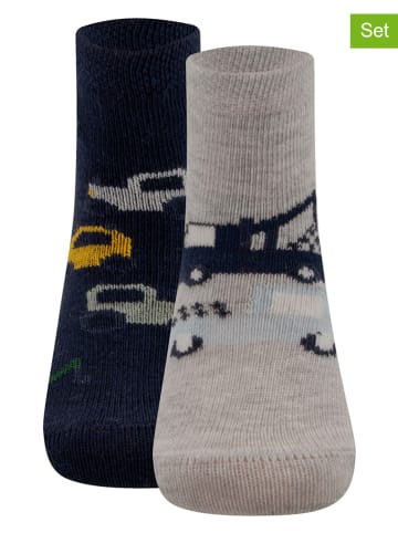 ewers 2er-Set: Socken in Grau/ Dunkelblau