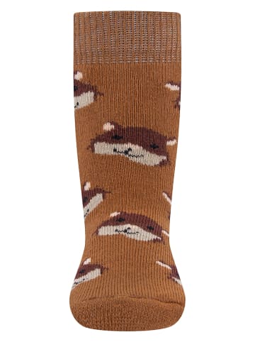 ewers 2er-Set: ABS-Socken "SoftStep Hamster" in Braun