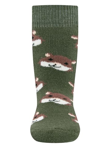 ewers 2er-Set: ABS-Socken "SoftStep Hamster" in Dunkelgrün